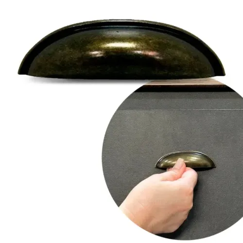 Puxador Concha Meia Lua Blogueira 12un Para Moveis Armários Cozinha e Gavetas