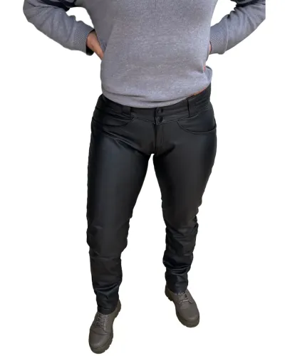 Calça de Couro Legítimo Feminina Tam 36