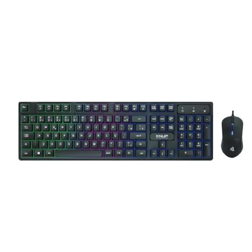 Teclado e Mouse Gamer com Fio Knup Kit Madset Novo Lacrado Loja Coimbra Computadores