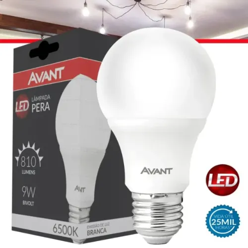 Lâmpada Led 9w E27 6500k Branco Frio Luz Branco-frio