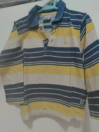 Camisa listrada manga longa infantil - Puc - Tam 2