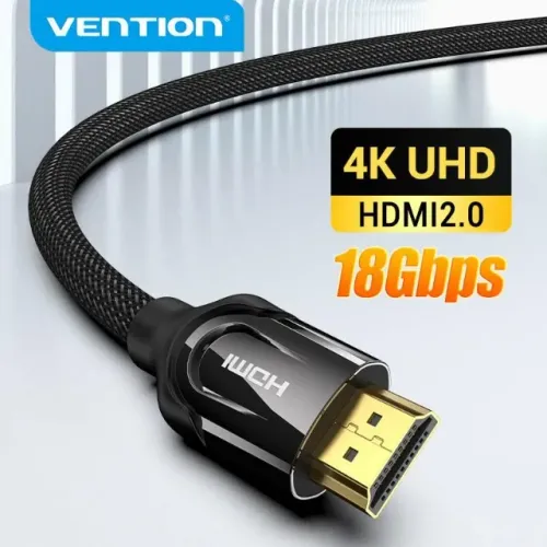 Cabos HDMI  2.0  Trançado - Original VENTION - 2 Metros - ( 4K 60Hz  / FullHD 240Hz) Novo