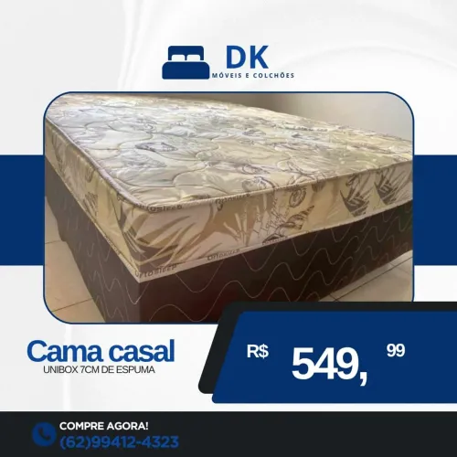 Cama Casal Unibox 7cm de Espuma - Conforto Garantido!