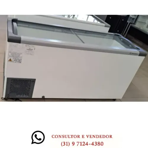 Freezer Horizontal Metalfrio 388 Litros Tampa De Vidro