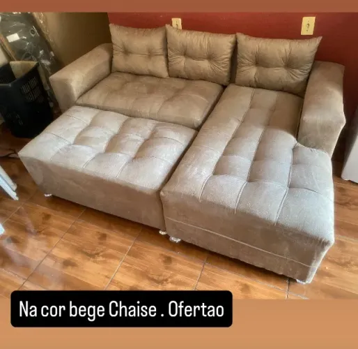 Bege bege . Tamanho 2 metros Chaise 