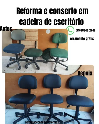 Reforma e manutenção de cadeiras