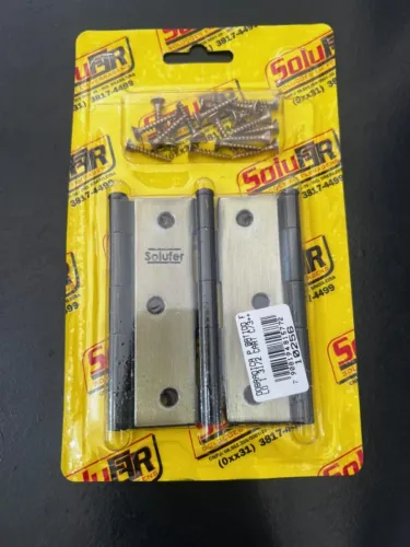 dobradiça solufer flo 3 1/2" cartela c/3und 