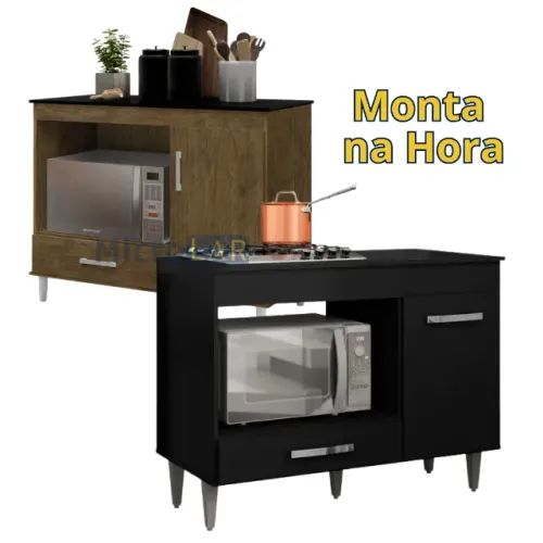 Balcao para Cooktop 1,05 M Largura - Monta na Hora