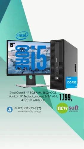 Computador Intel Core i5 4ª + Monitor 19"