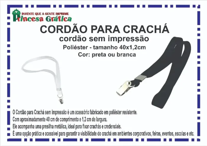 Cordão para crachá