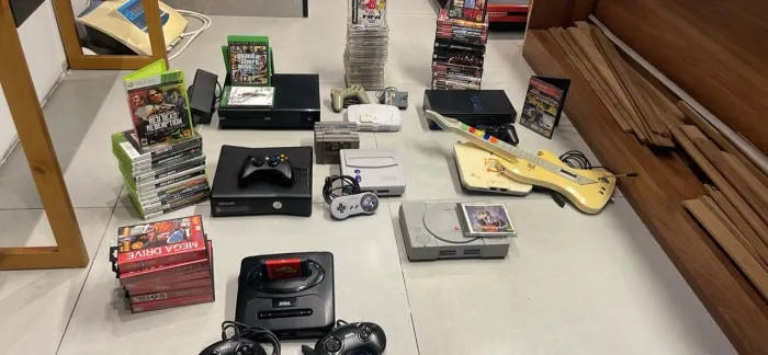 Coleção de Consoles e Jogos Retrô cada um tem seu valor 