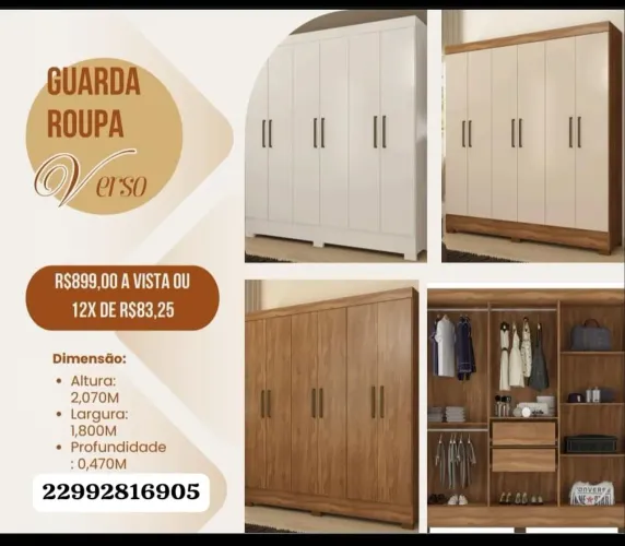 Guarda Roupa Verso - 6 Portas