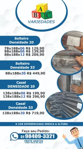 Colchões a partir de R$129,00