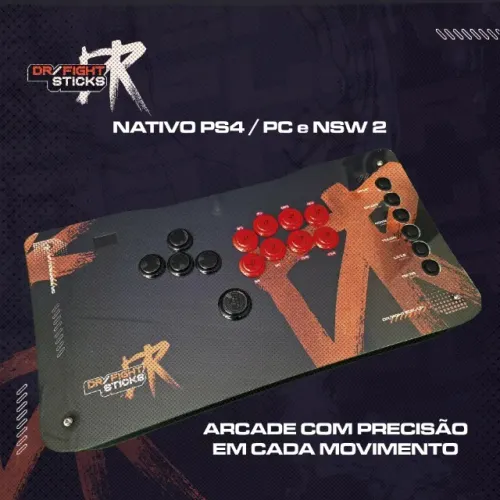 Controle WASD PS4 Nativo, PC Steam com Placa Pi Pico RP2040 e Display OLED.