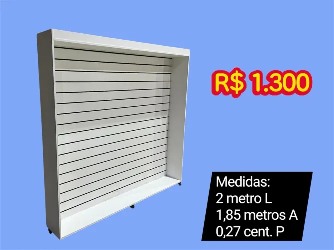 Expositor canaletado com rodízio 2 metro / novo / promoção