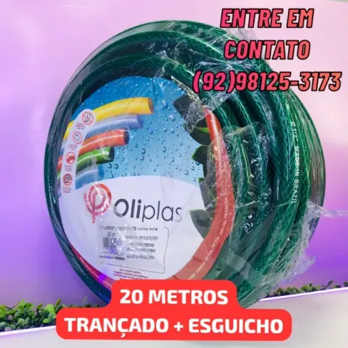Mangueira de Jardim 20 metros Trançada - Entrega das 9 até 22hrs