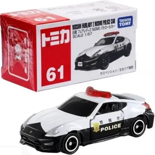 Miniatura Takara Tomy Tomica 61 Nissan Fairlady Z Nismo Police Car 1/57 Diecast