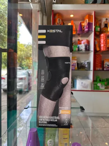 Joelheira Ajustável com Reforço Patelar Bilateral Kestal