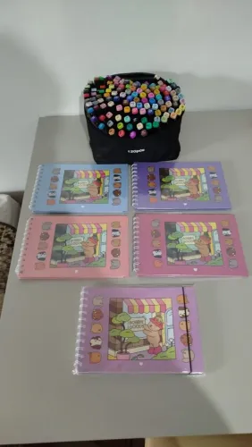 Kit canetinha 120 peças + 1 livro Bobbie Goods