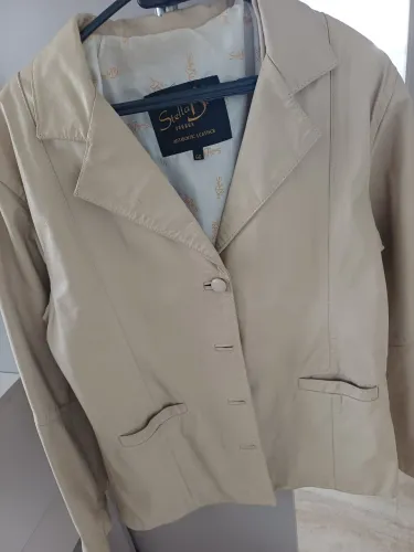 Casaco em couro natural tam GG