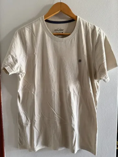 Camiseta básica Stalker, cor bege, Tamanho P