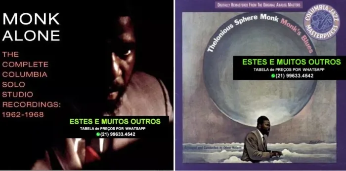 6 Cds Thelonius Monk- Piano Jazz  - mais de 800 cds disponíveis