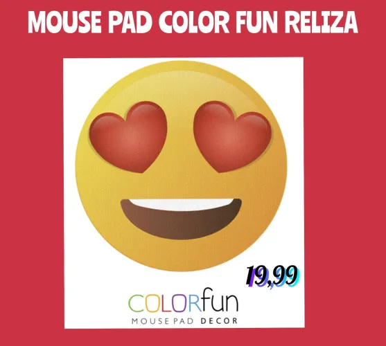 Mousepad Color Fun - Emoji apaixonado