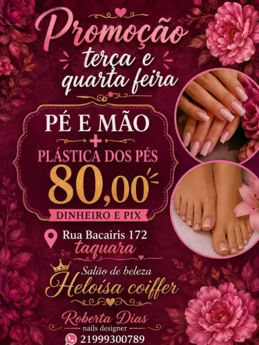 Promoção de unha terça e quarta feira 