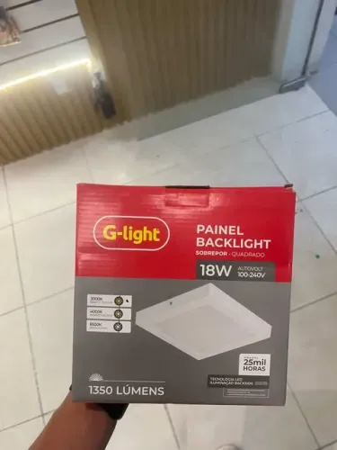 PLAFON LED DE SOBREPOR 18W LUZ BRANCA 6500K 