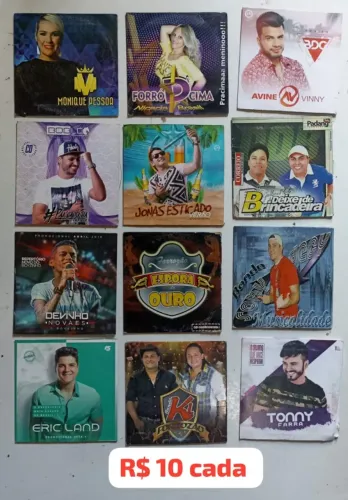  Combo 12 Cds Bandas e cantores diversos cod 521487