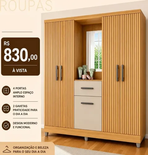 Garanta já o seu guarda roupa novo 