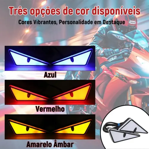 Olho LED azul e vermelho (2pcs)