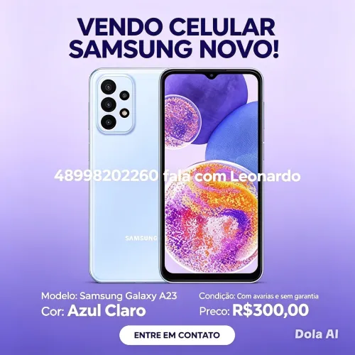 Vende-se Samsung A23 300 reais