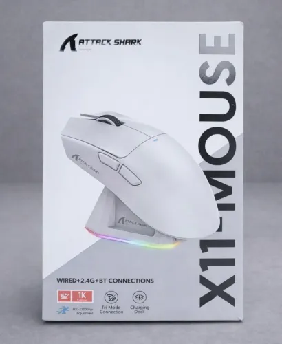 Mouse attack shark x11 Original Gamer BRANCO - NOVO