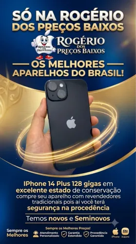 iphone 14 plus 128gb seminovo temos iphones novos e seminovos .