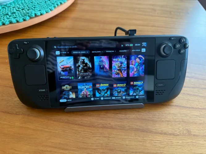 Steam Deck 64gb + cartão 512gb