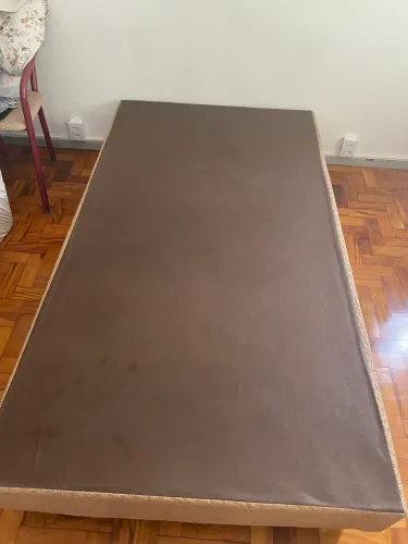 Box ortobom meio casal/viúva e colchão ortopédico