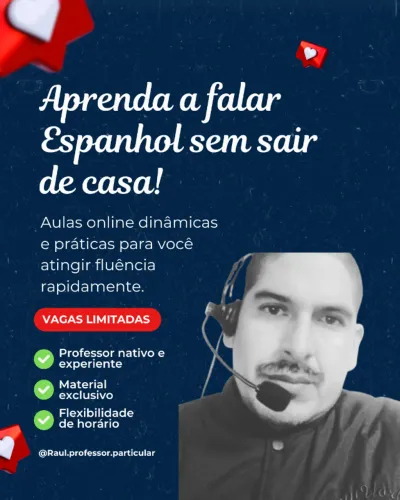 Aulas de espanhol ( Professor Nativo)