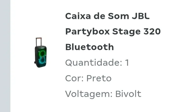 VENDE SE ESTA CAIXA JBL PARTY BOX320