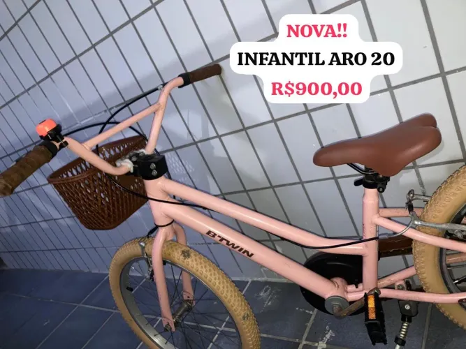 BICICLETA INFANTIL ROSA BTWIN ARO20