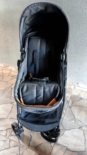 Travel System Galzerano Napoli 1452 Com Base para Carro Trio Preto e Cobre