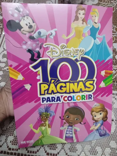 Revista lacrada Disney 100 páginas para colorir 