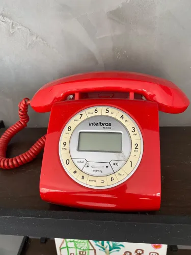 Telefone fixo intelbras vermelho