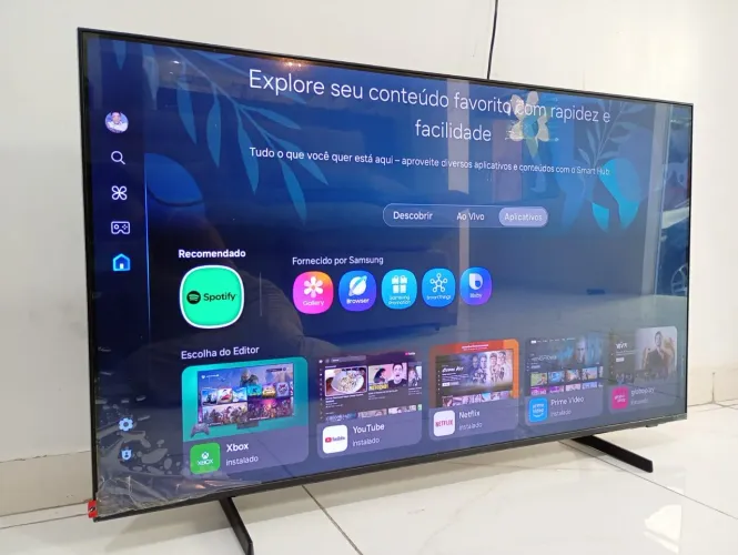 TV SMART 55 SAMSUNG CRYSTAL UHD 4K MODELO NOVO NO PLÁSTICO (ENTREGO)