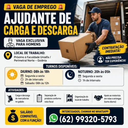 Vaga de emprego próximo a faculdade unialfa
