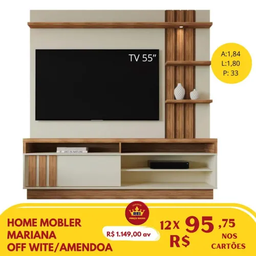 PROMOÇÃO URGENTE - Home Painel + Rack para Tvs com até 55 POLEGADAS Disponível