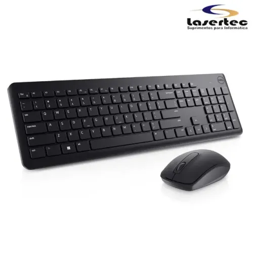 Kit Teclado e Mouse Sem Fio Dell KM3322W Preto