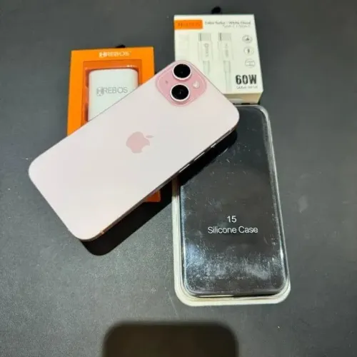 IPhone 15 128GB Rosa 100% Saúde! Impecável! Com brindes! Aceito cartao! Oportunidade!!!