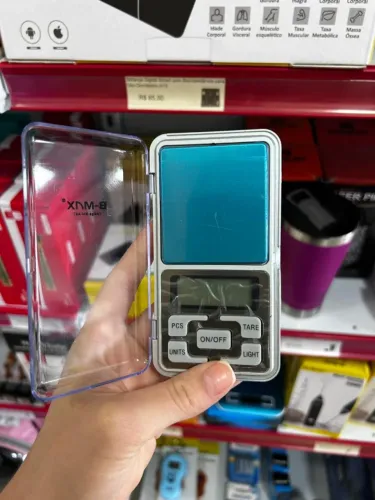 Mini Balança de Bolso Alta Precisão de 0,1g até 500g
