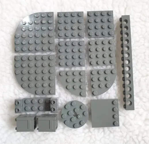 Lote de peças de Lego original na cor cinza escuro